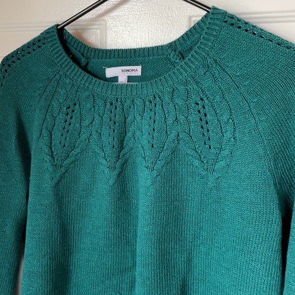 2 NWOT Pretty, Cute & Cozy Sweaters in Beautiful, rich colors of blue and green - Picture 5 of 16